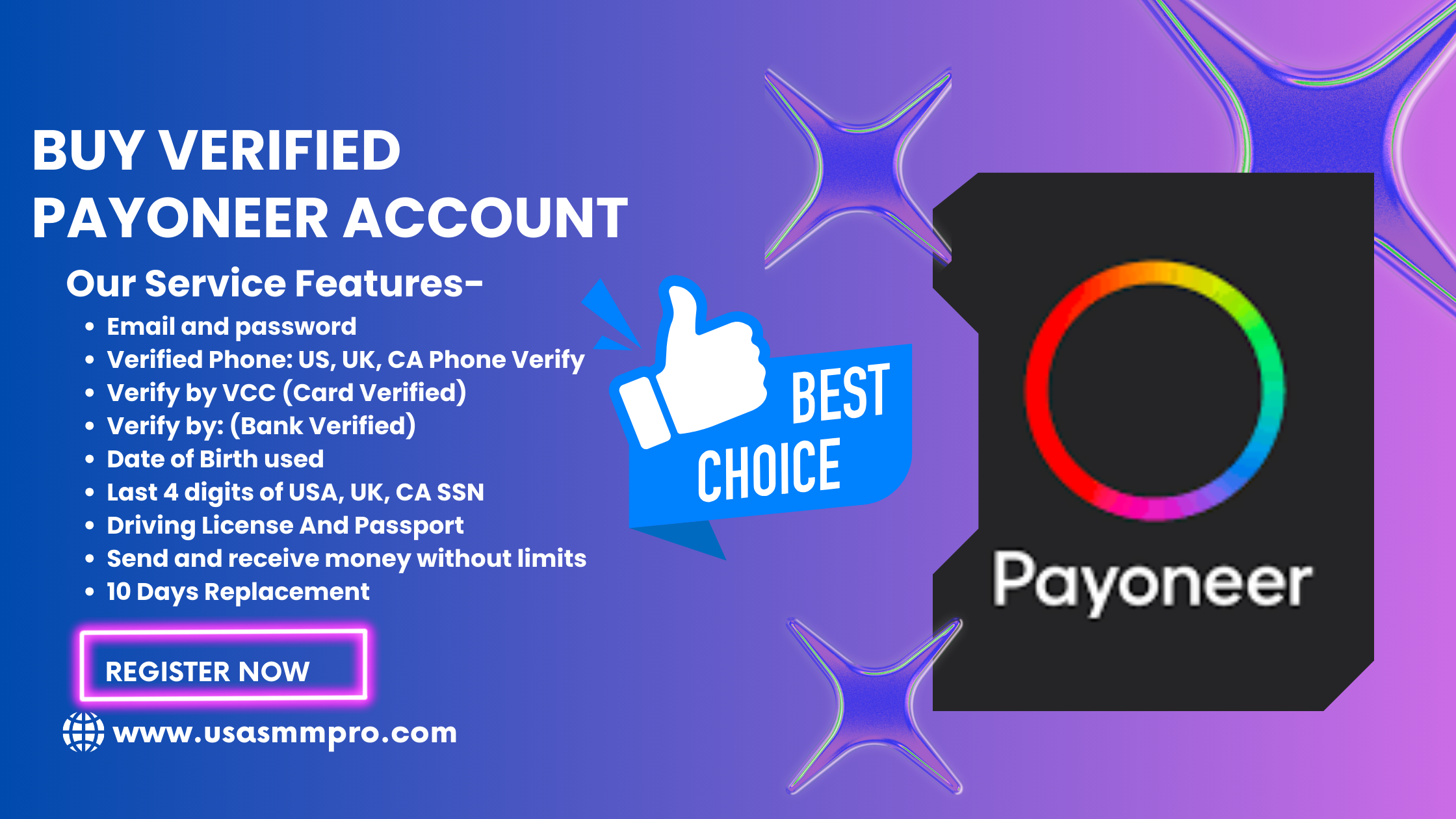 Buy Verified Payoneer Account 