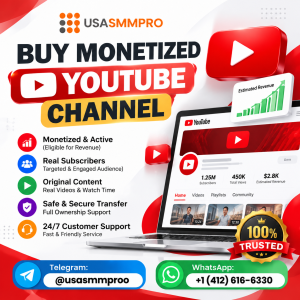 Buy Monetized YouTube Channel