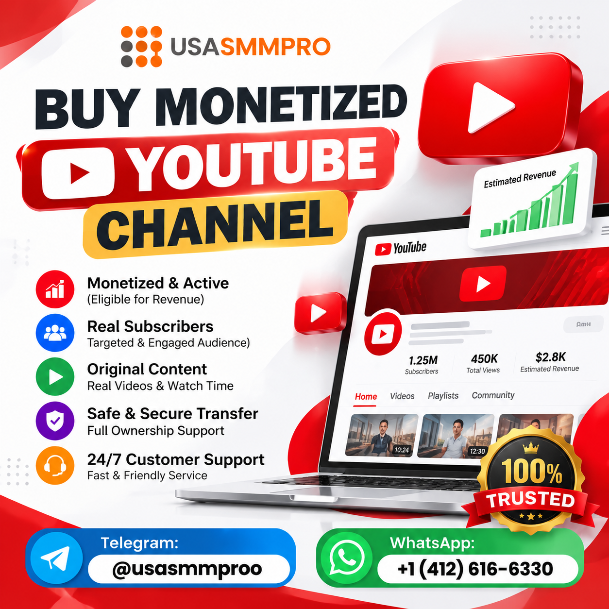 Buy Monetized YouTube Channel